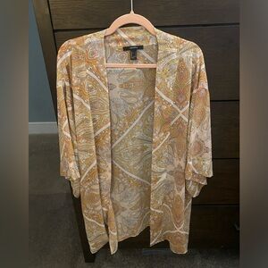 Women’s Size S, kimono style sheer paisley top